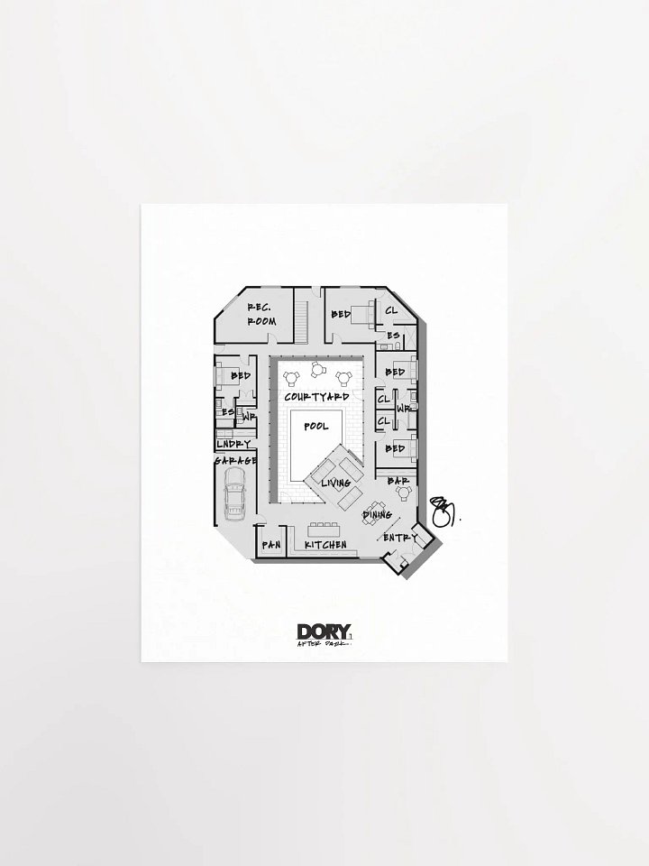 Alphabet Floor Plan Poster - Q product image (1)