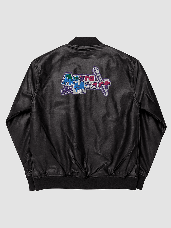 Faux Leather Bomber Jacket With Anora Logo product image (2)