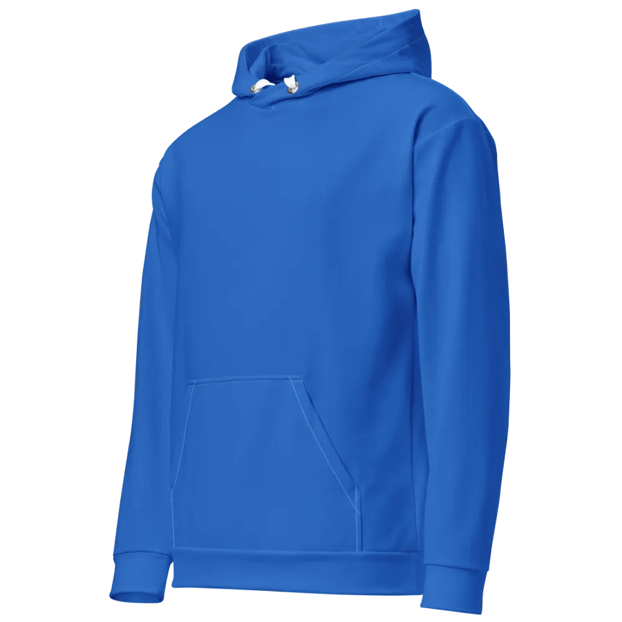 Plain Cobalt Blue Light Summer Unisex Recycled Polyester Heavyweight Premium Hoodie by Treasure Pie product image (12)