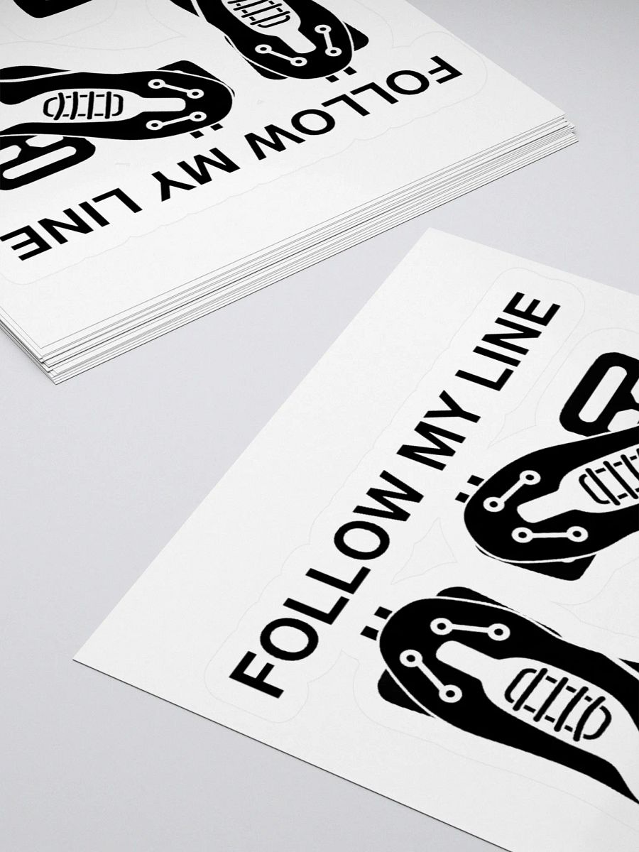 Follow My Line Sticker Black on White v2 product image (4)