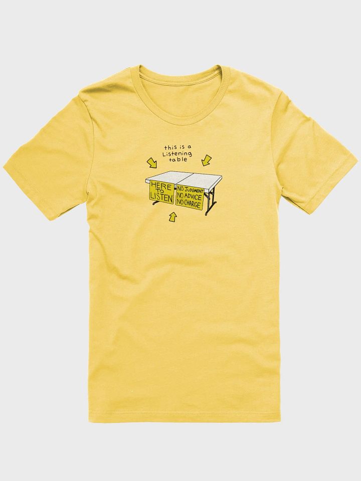 This is a listening table shirt product image (1)