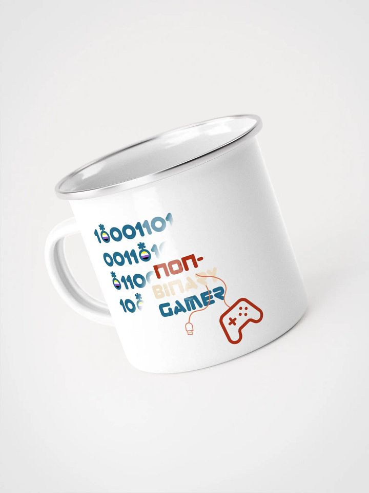 Non-binary Gamer Enamel Cup product image (1)