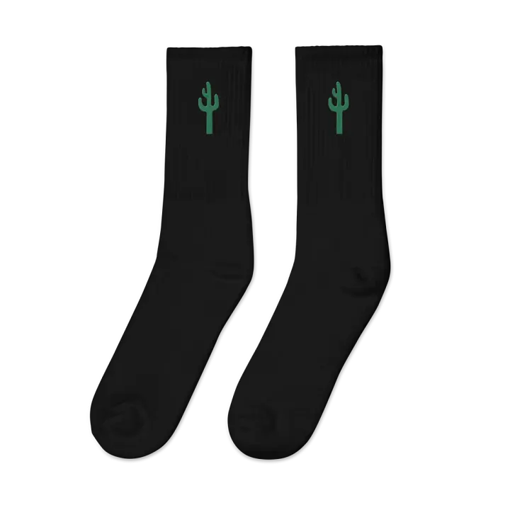 Embroidered cactus socks product image (1)