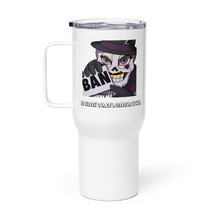 Macca's ban and sus emote Travel Mug product image (1)