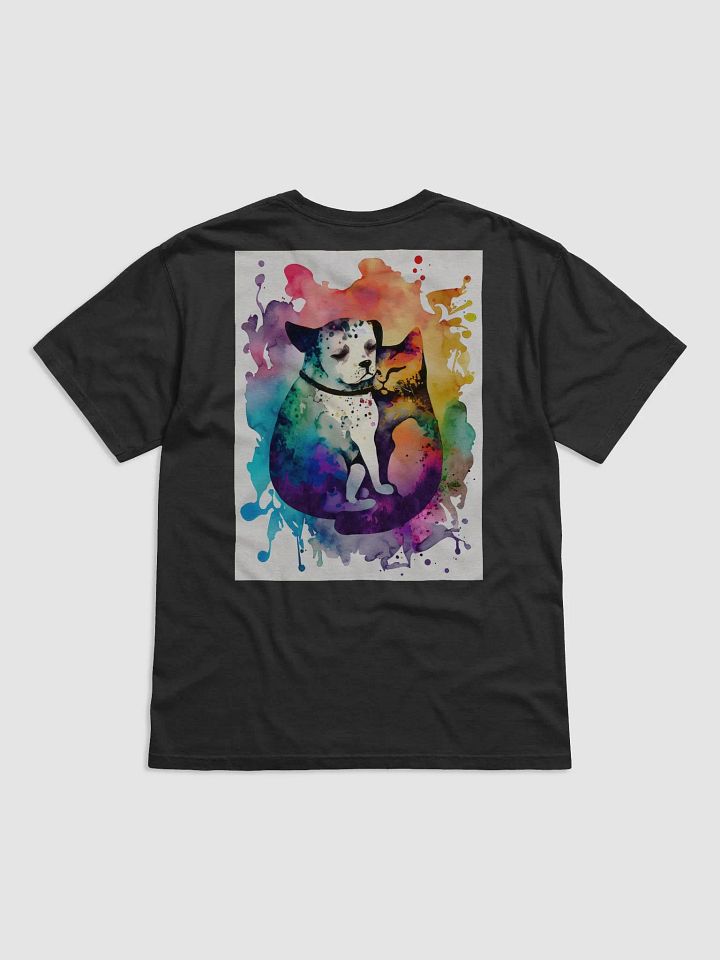 Deep Connection: Watercolor Dog & Cat T-Shirt | Animal Lovers Tee product image (22)