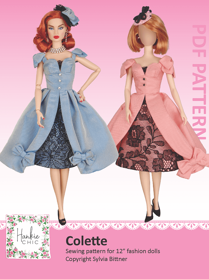 Colette sewing pattern for 12" fashion dolls product image (1)