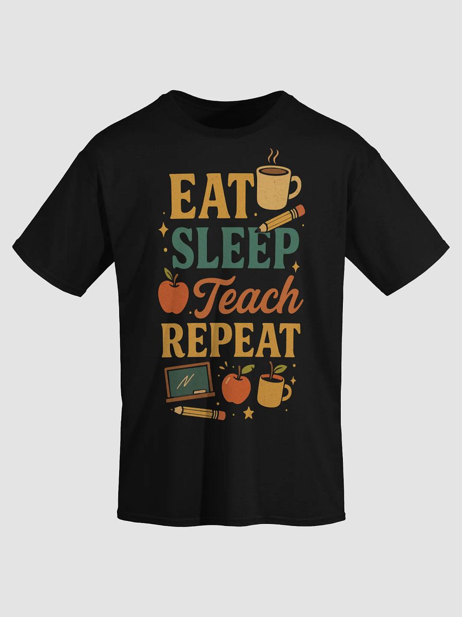 Eat Sleep Teach Repeat – Funny Retro Teacher T-Shirt product image (7)