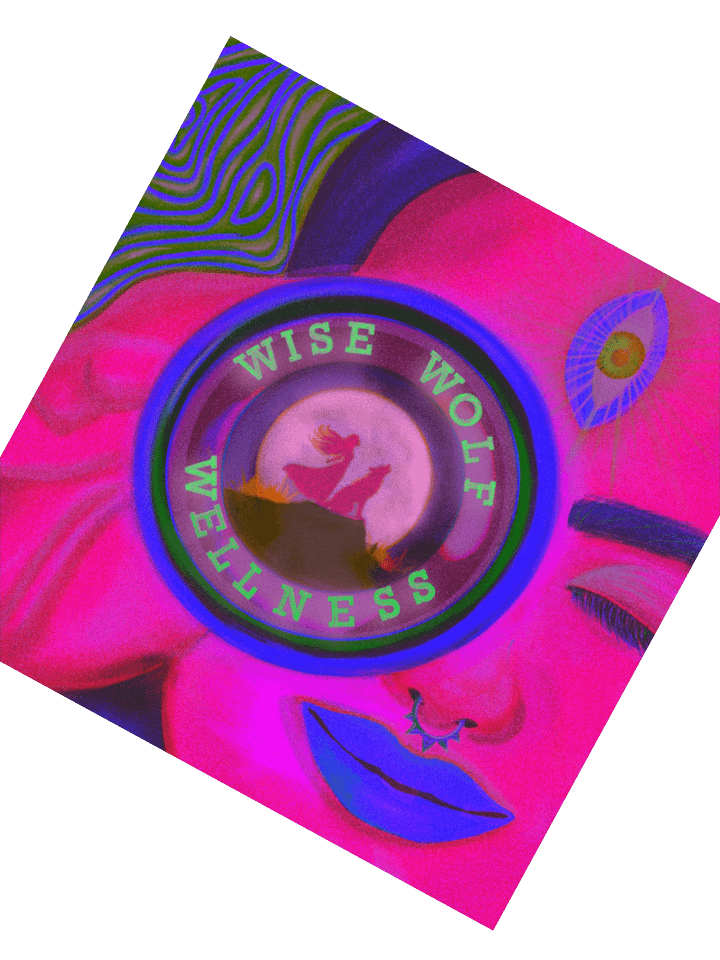 Wise Wolf Wellness Podcast Cover Art Kiss Cut Stickers product image (6)