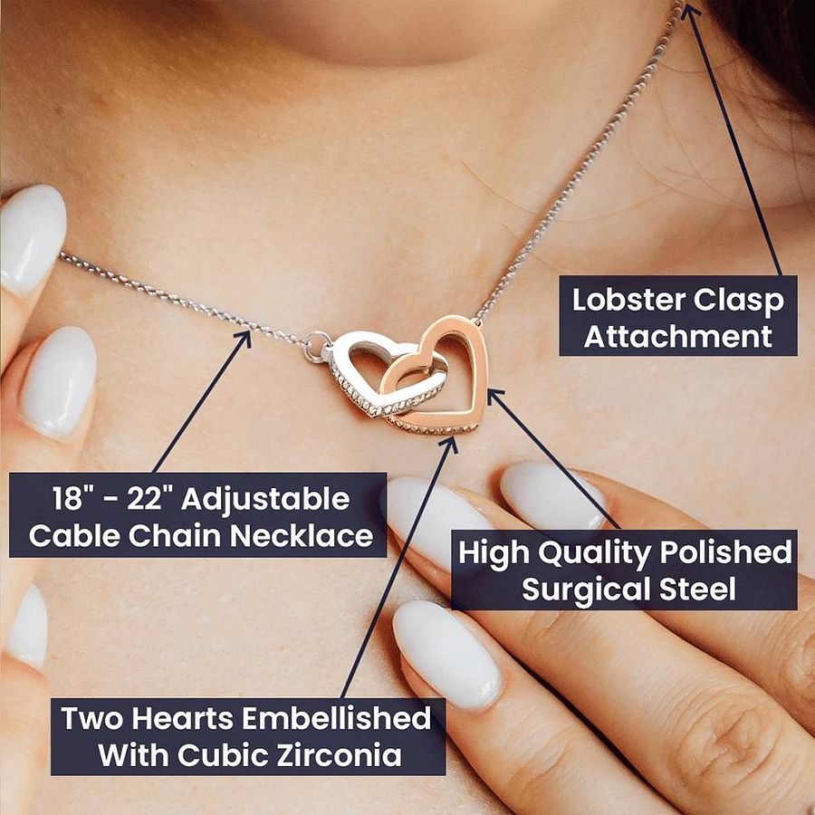 To My Gorgeous Daughter Interlocking Heart Necklace - You Are My Greatest Joy product image (7)