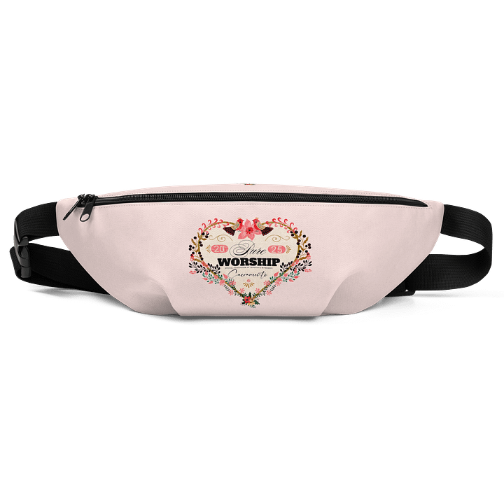 2025 "Pure Worship" Sacramento Special Convention Floral Heart Blush Pink Fanny Pack product image (1)