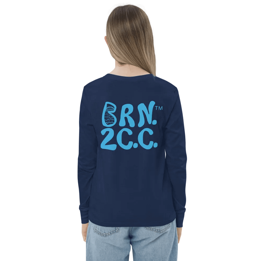 Girls' | BOURNE to Cape Cod™ | Youth Long Sleeve Tee | Coastal Cool for the Next Generation | Blue Logo product image (23)