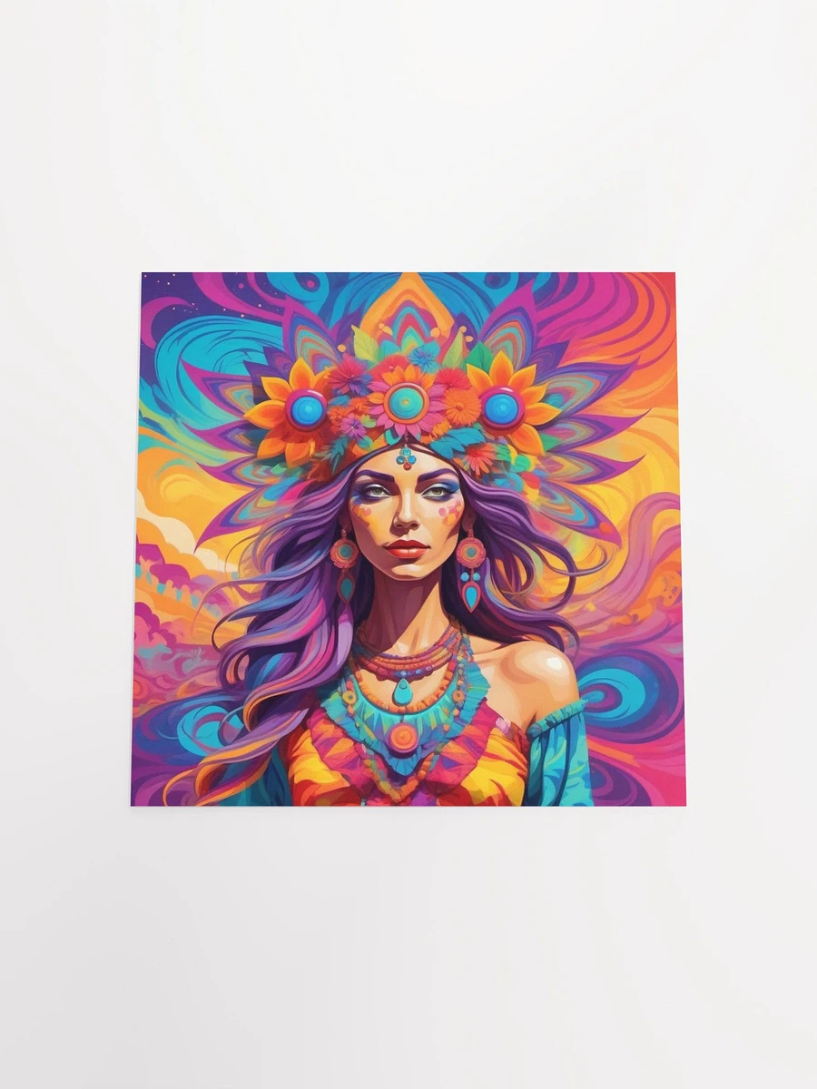Flower Power Priestess - Square Poster product image (9)