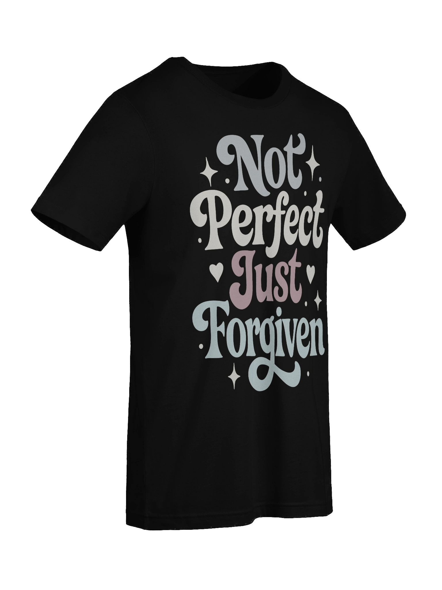 Not Perfect Just Forgiven Retro Christian Super Soft Tee product image (5)