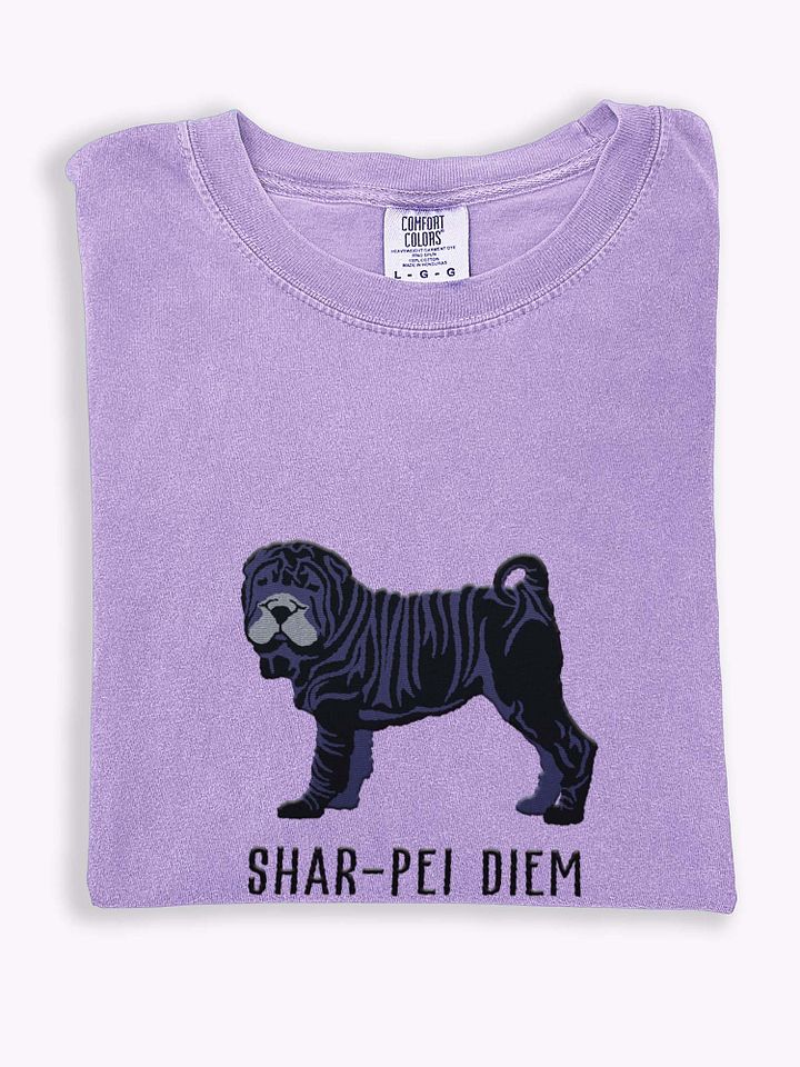 Shar-Pei Diem T-Shirt(Embroidered) of a Chinese Shar-Pei(Black) product image (1)