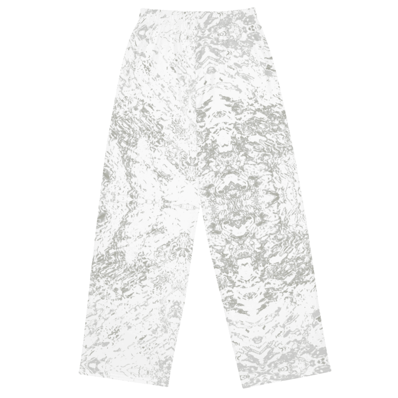 Abstract Pale Monochrome Unisex Wide Leg Trousers product image (12)