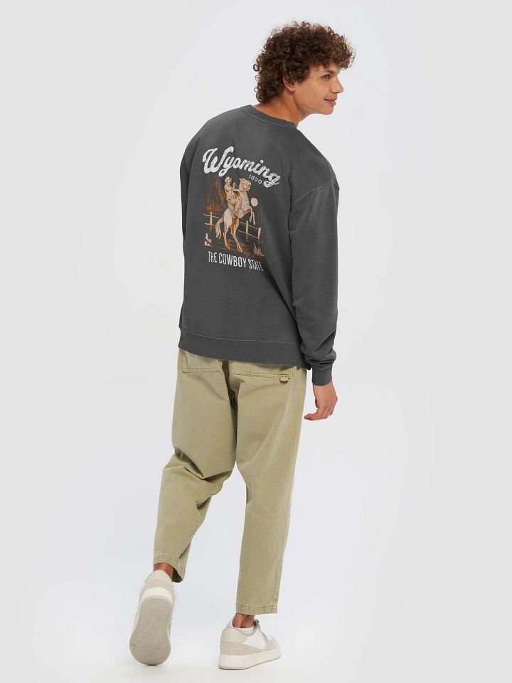 Wyoming Cowboy Vintage Style Premium Crewneck product image (1)
