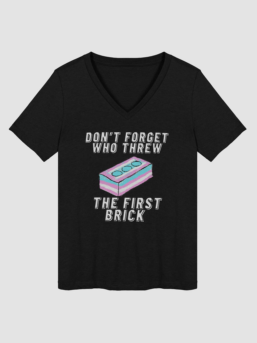 Don't Forget Who Threw The First Brick Relaxed V-Neck Tee product image (12)