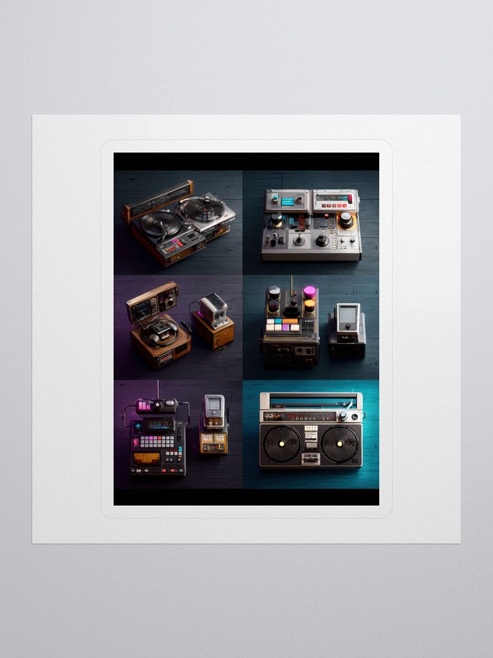 Retro Audio Equipment Sticker Set product image (1)