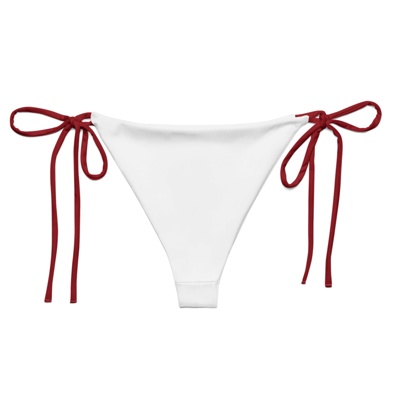 Low Rise Cheeky String Bikini Bottoms, White product image (2)