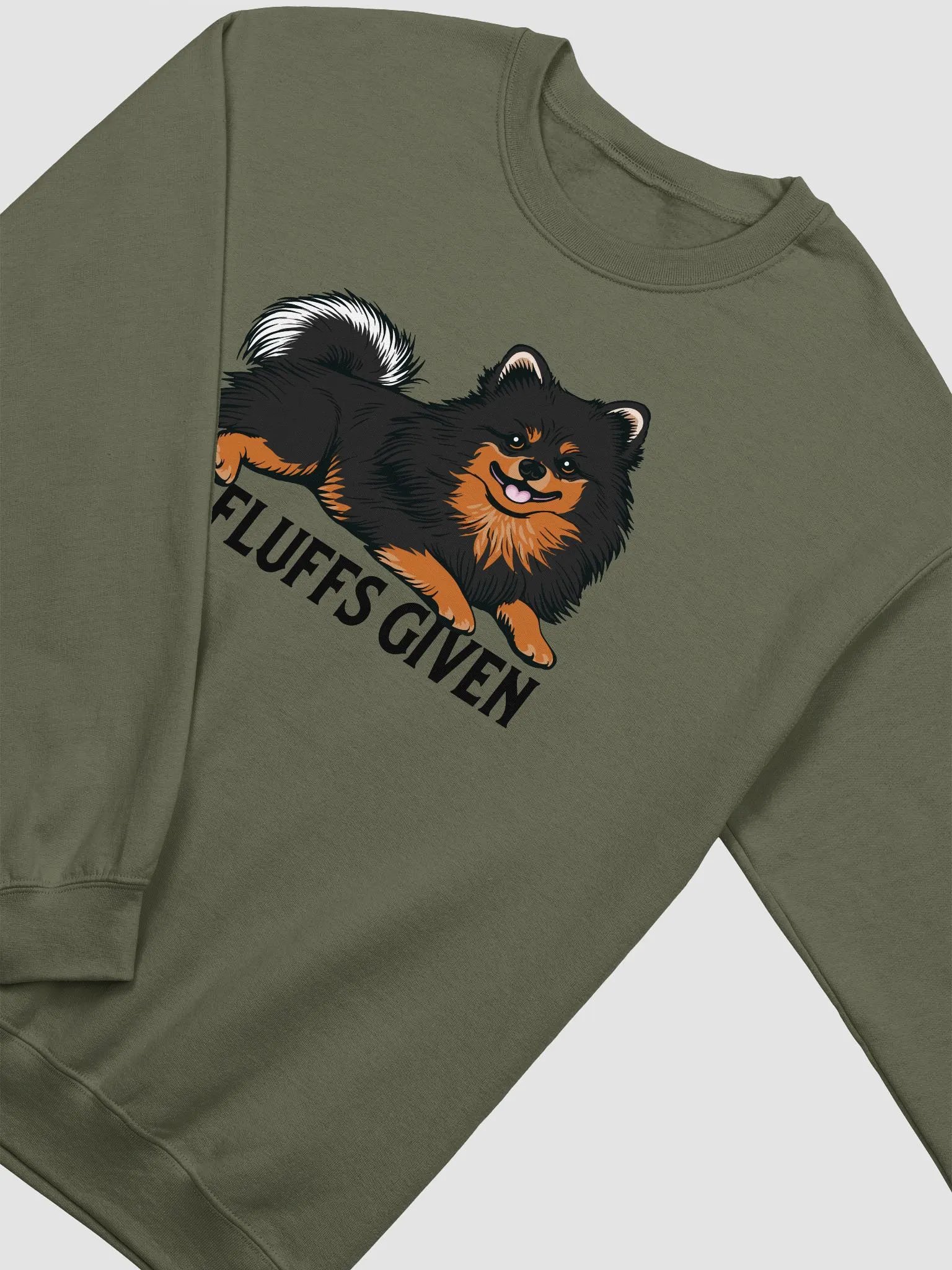 No Fluffs Given Sweatshirt of a Pomeranian(Tricolor) | Funny Shirt for Pomeranian Paw-rents product image (16)