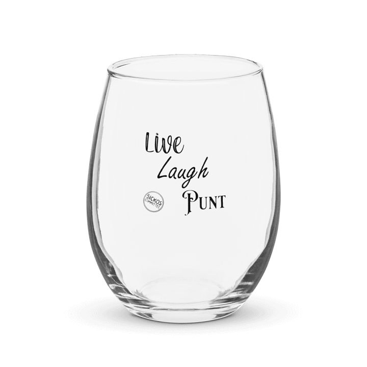 Live Laugh Punt Stemless Wine Glass product image (1)