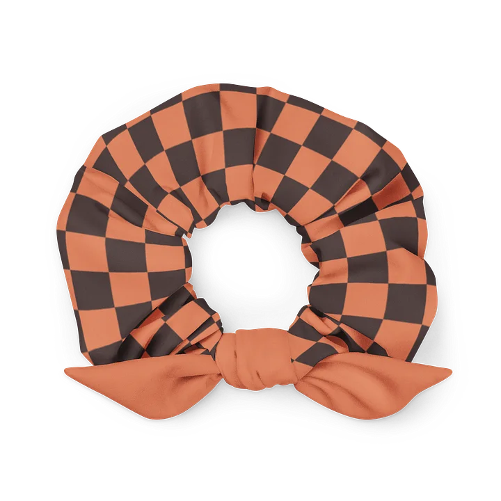 Orange n' Brown Checker Scrunchie product image (1)