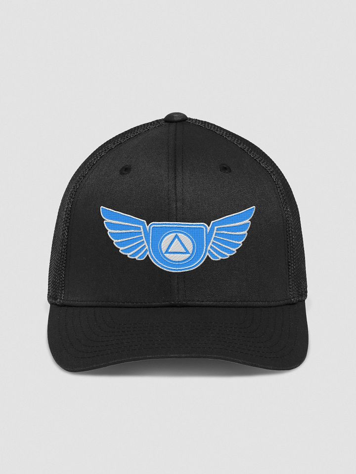 Guardian Angel Wings Trucker Hat with Aqua Teal Blue Color Accent product image (1)