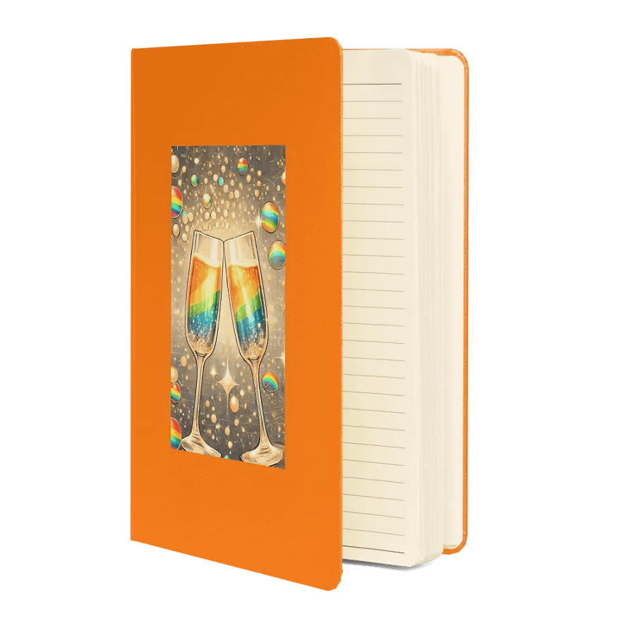 Rainbow Champagne Celebration Journal / Guestbook - ORANGE product image (3)