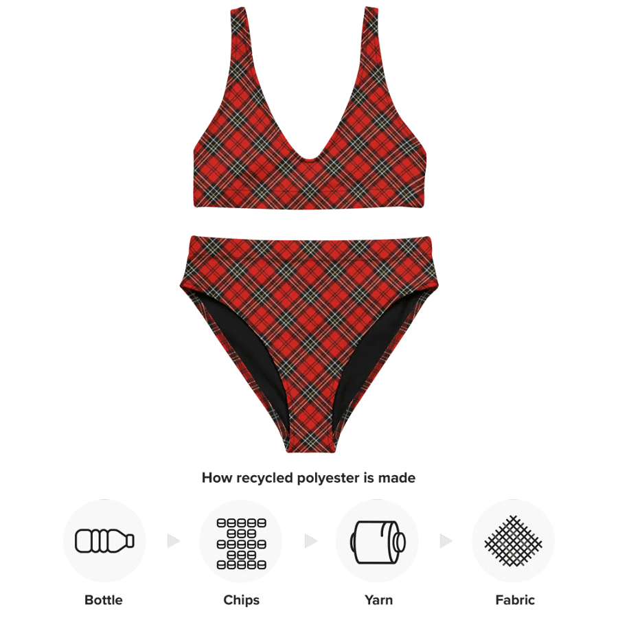 Red Vintage Plaid Bikini product image (10)