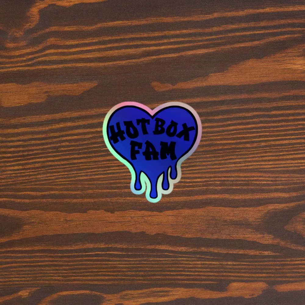 HOT BOX FAM SOLID ROYAL BLUE LOGO STICKER product image (5)