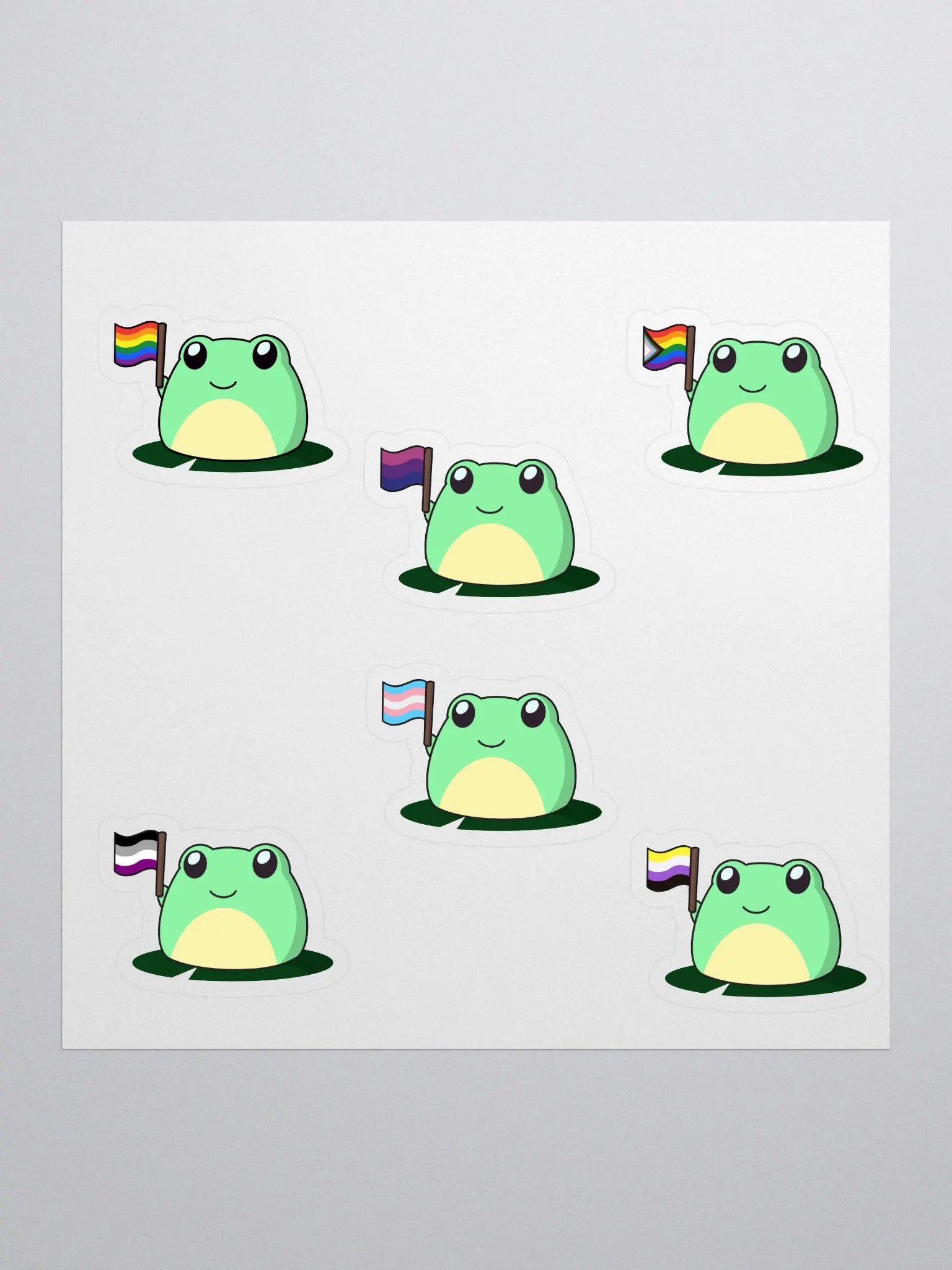 Pride Frogs Sticker Sheet product image (1)