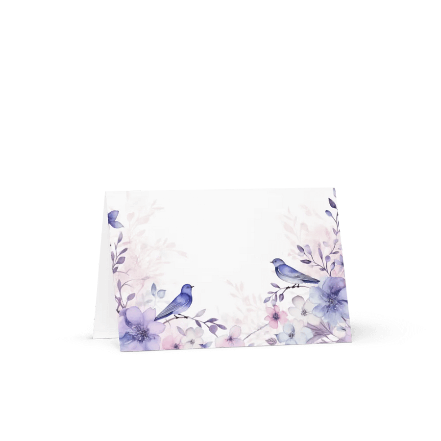 All-Occasion Greeting Card: Watercolor Birds and Florals product image (1)