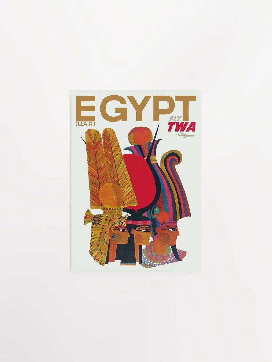 Egypt, TWA 1960 — retro vintage travel poster, retro travel art, retro travel wall art product image (7)