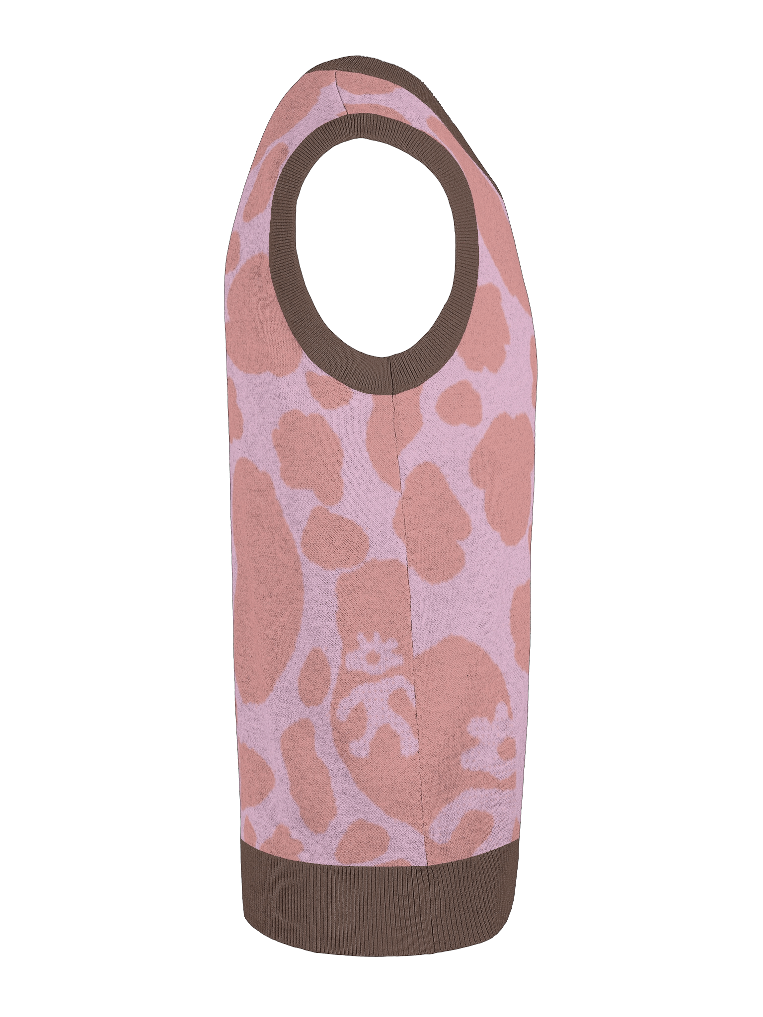 BLVD Cow Print Sweater Vest Pink Diamonds product image (5)