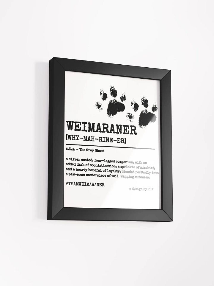Definition of Weimaraner V2 - Framed Print product image (12)