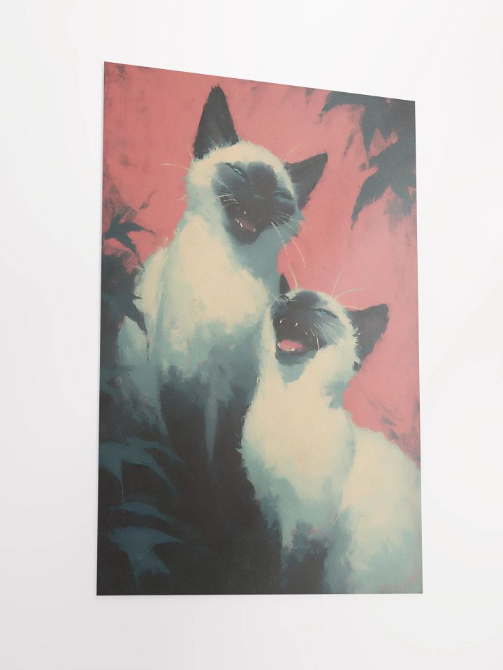 Laughing Siamese Cats Matte Poster product image (3)
