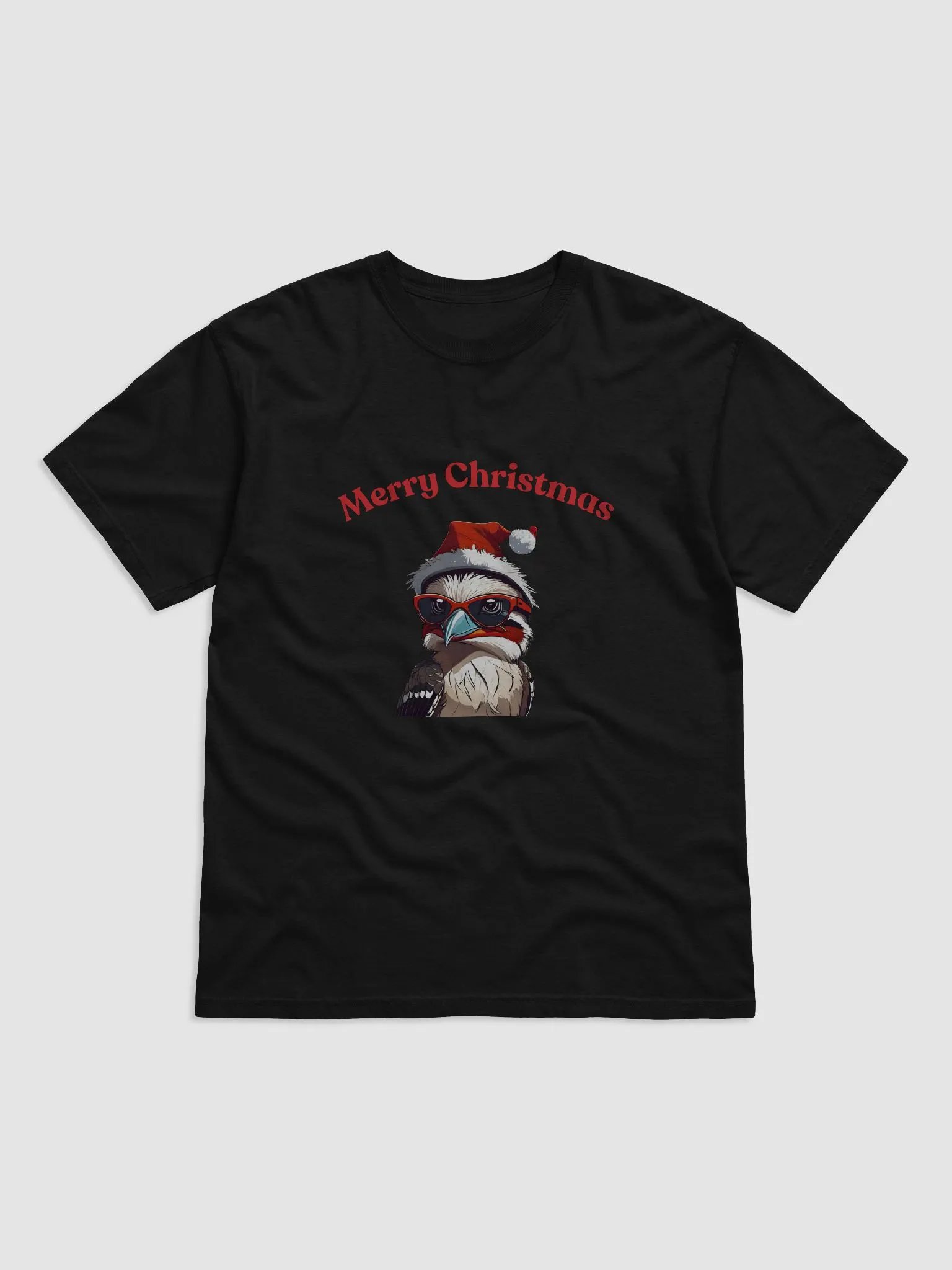 Festive Kookaburra Merry Christmas T-Shirt - 2 - Red product image (1)