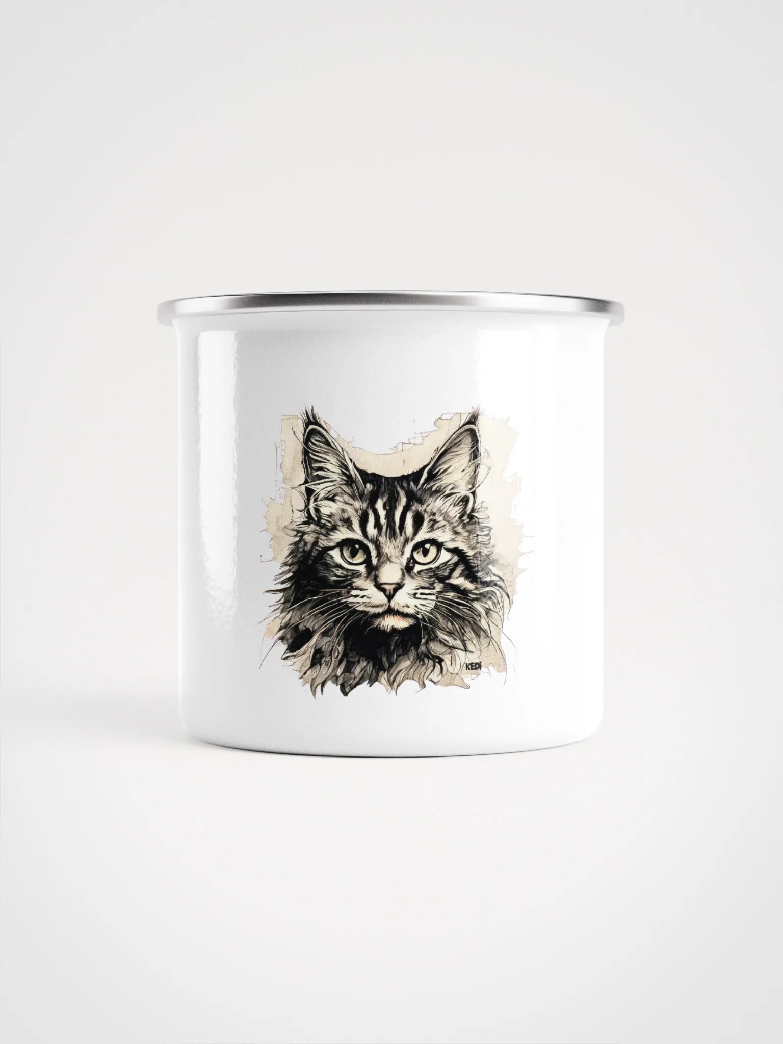 Cat Art Enamel Mug product image (1)