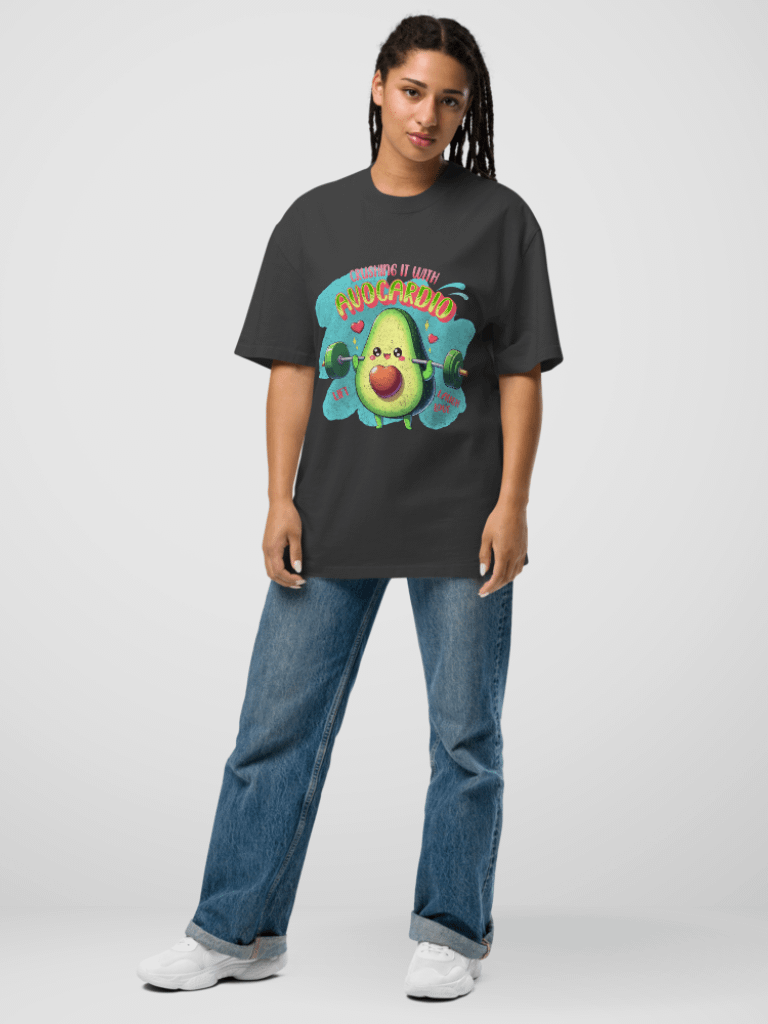 Crushing it with AVOcardio Oversized Faded T-Shirt product image (4)