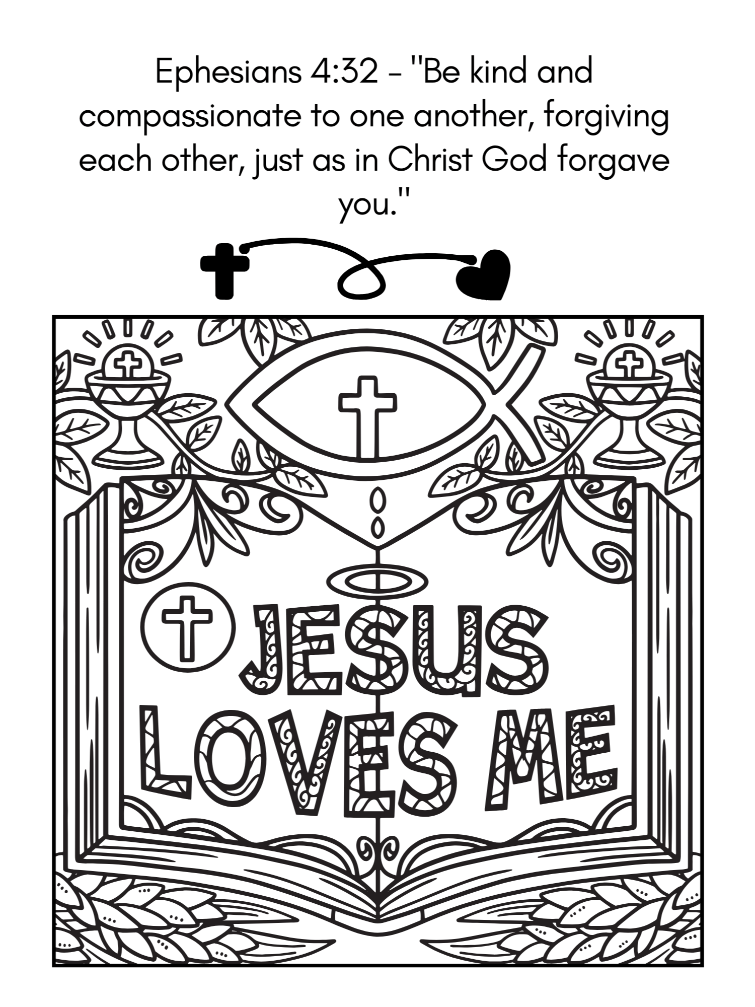 God Loves You Bible Verse Coloring Book product image (5)