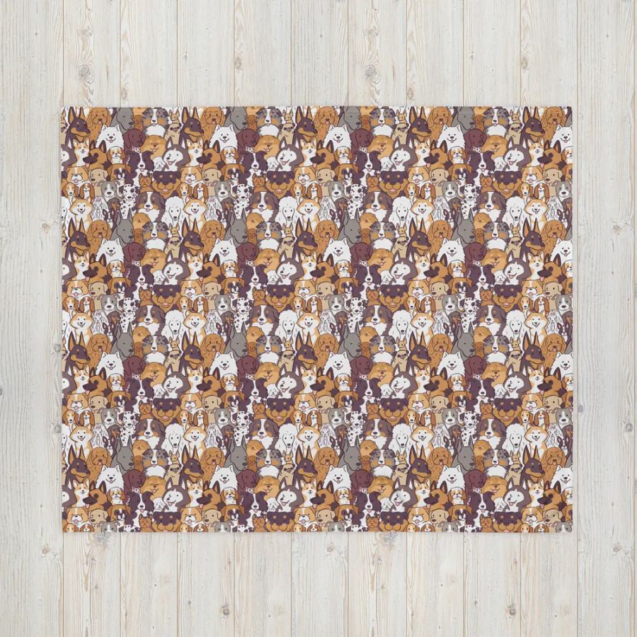Whimsical Dogs Throw Blanket product image (5)
