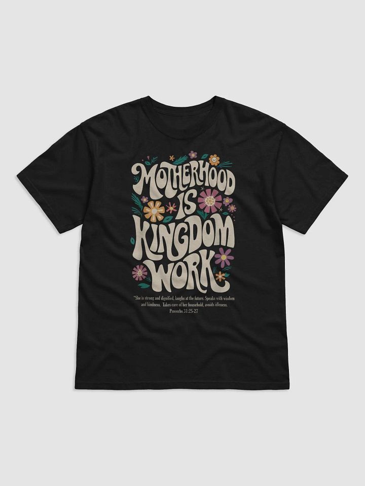 Floral Vintage Motherhood is Kingdom Mothers Day Shirt product image (2)