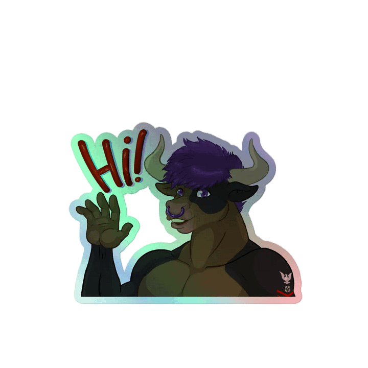 "Hi!" Holographic Sticker product image (2)
