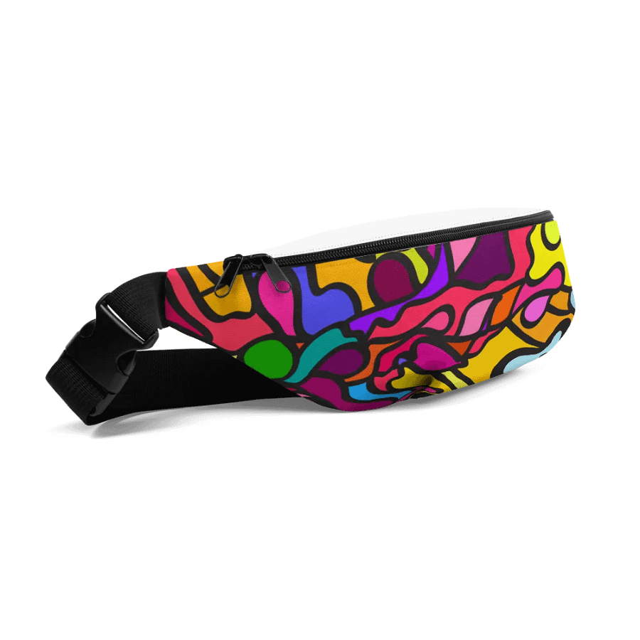 Vibrant Swirls All-Over Fanny Pack – Wave at Sunset product image (2)