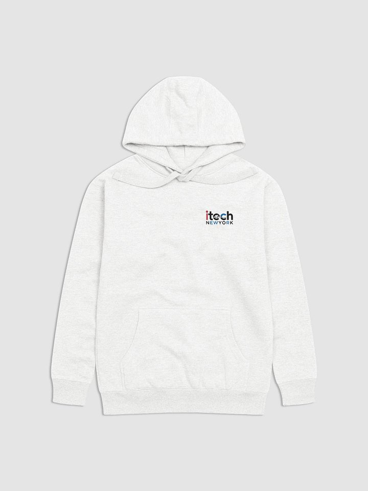 iTechNewYork Font Logo Hoodie – White product image (1)