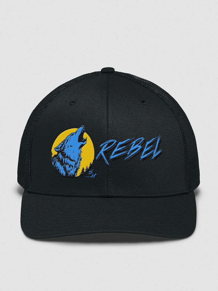 REBEL Trucker Hat w/Wolf Embroidery product image (1)