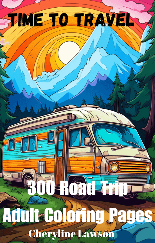300 RV Road Trip Coloring Pages For Adults product image (1)