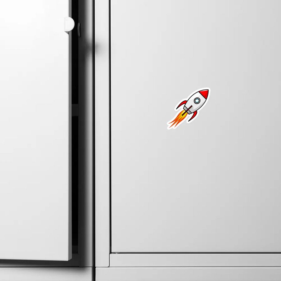 "NASA" Rocket Launch Die-Cut Magnet product image (8)