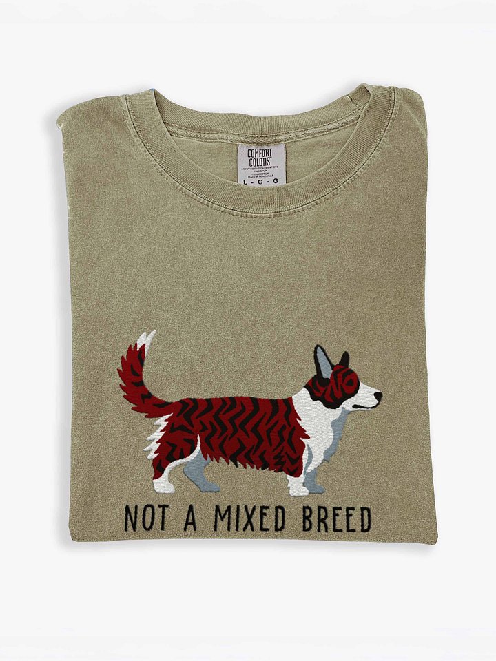 Not a Mixed Breed T-Shirt(Embroidered) of a Cardigan Welsh Corgi(Brindle) product image (2)
