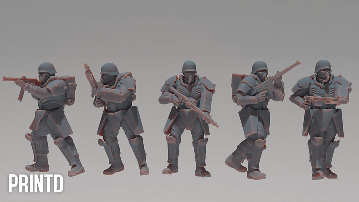 French Military Panzercop Team - Modern Warfare Wargame Hobby Resin Scale Models product image (2)